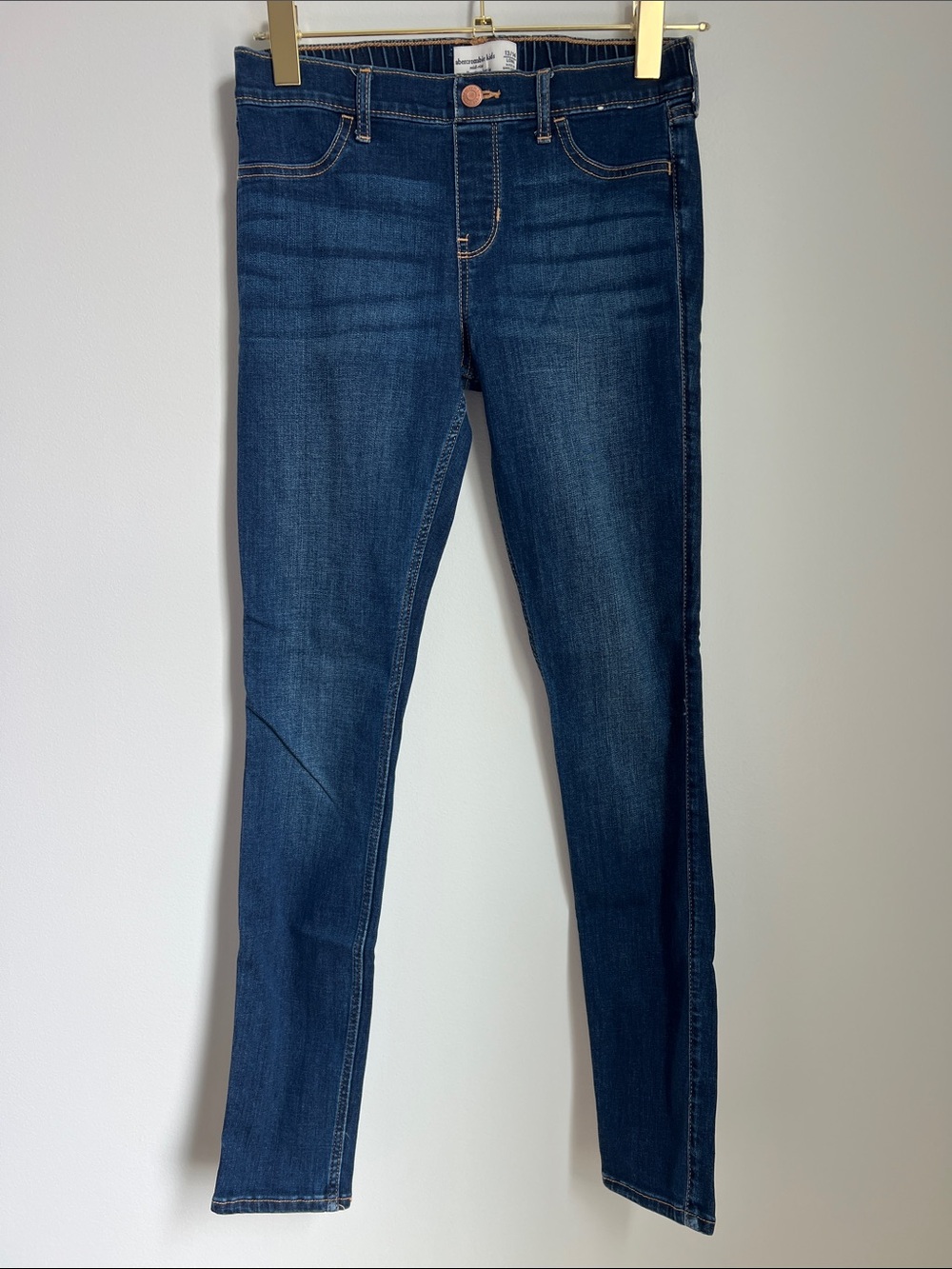 abercrombie kids | Mid-Rise Pull-On Jean Legging Dark Blue Wash Size 13/14 Long